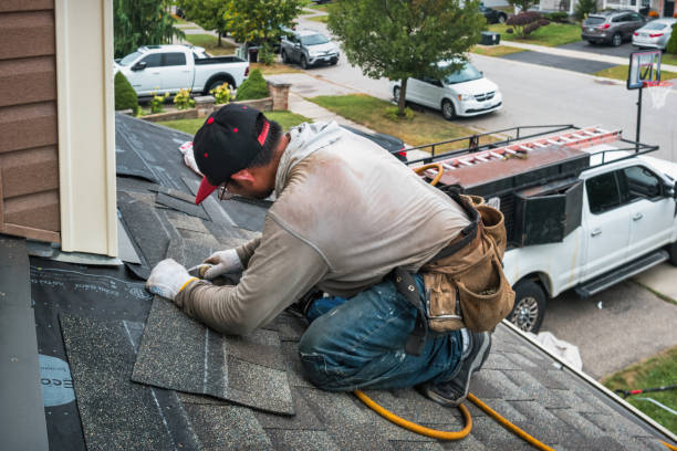 Professional Roof Replacement technician working in Hunker, PA